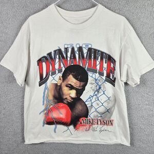 Mike Tyson Collection Kid Dynamite Boxing Graphic Cut Off T-Shirt White Size M